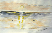 Trou Aux Biches - Watercolour